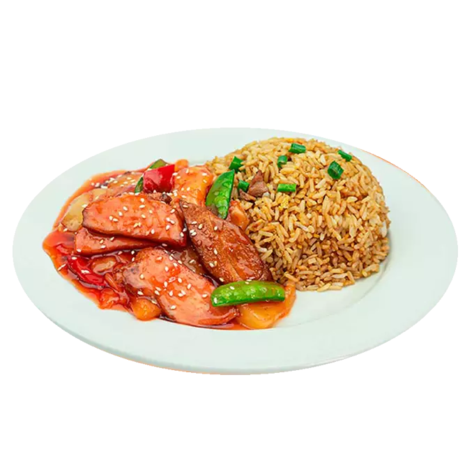 M18-Chancho con piña + Chaufa